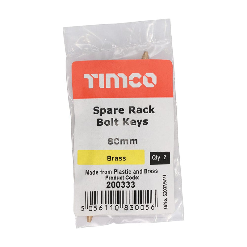 TIMCO Security & Ironmongery TIMCO Spare Rack Bolt Keys - 80mm