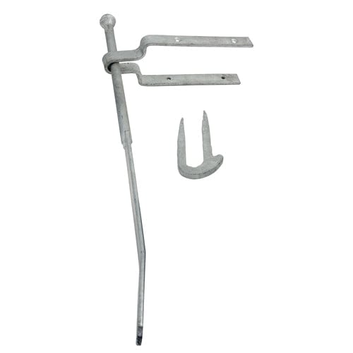 TIMCO Security & Ironmongery TIMCO Spring Gate Fastener Set With Staple Catch Hot Dipped Galvanised - 610mm