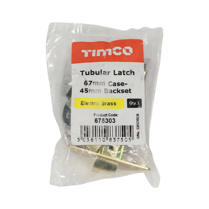 TIMCO Security & Ironmongery TIMCO Tubular Latch Electro Brass