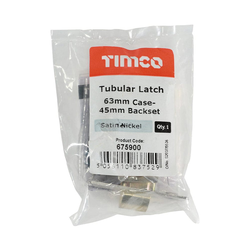 TIMCO Security & Ironmongery TIMCO Tubular Latch Satin Nickel