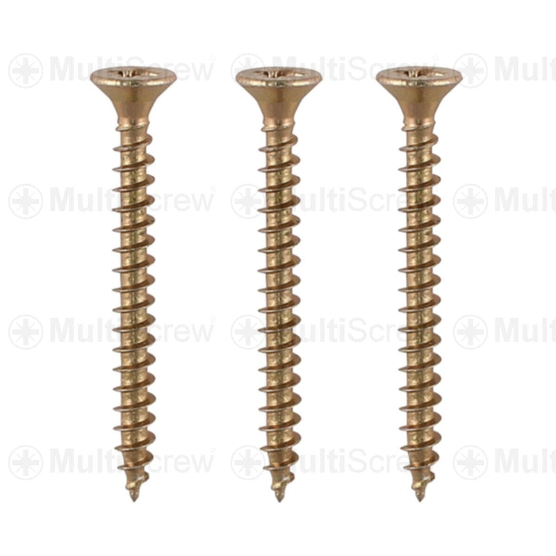 Unbranded Business, Office & Industrial:Fasteners & Hardware:Other Fasteners & Hardware 6.0mm (12g) x 50mm / 100 6.0mm, 12g, CLASSIC C2 PREMIUM GOLD CUTTER THREAD WOOD SCREWS, POZI CSK YELLOW