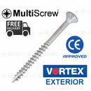 Unifix Vortex Business, Office & Industrial:Fasteners & Hardware:Other Fasteners & Hardware 4.0 x 30mm (Tub of 400) EXTERIOR Multi Purpose Countersunk Woodscrews Timber Silver Decking Screws CE