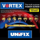 Vortex Business, Office & Industrial:Fasteners & Hardware:Other Fasteners & Hardware 100 Box 6.0 x 80mm PROFESSIONAL WOODSCREW YZP CUTTER CSK POZI SCREWS VORTEX CE